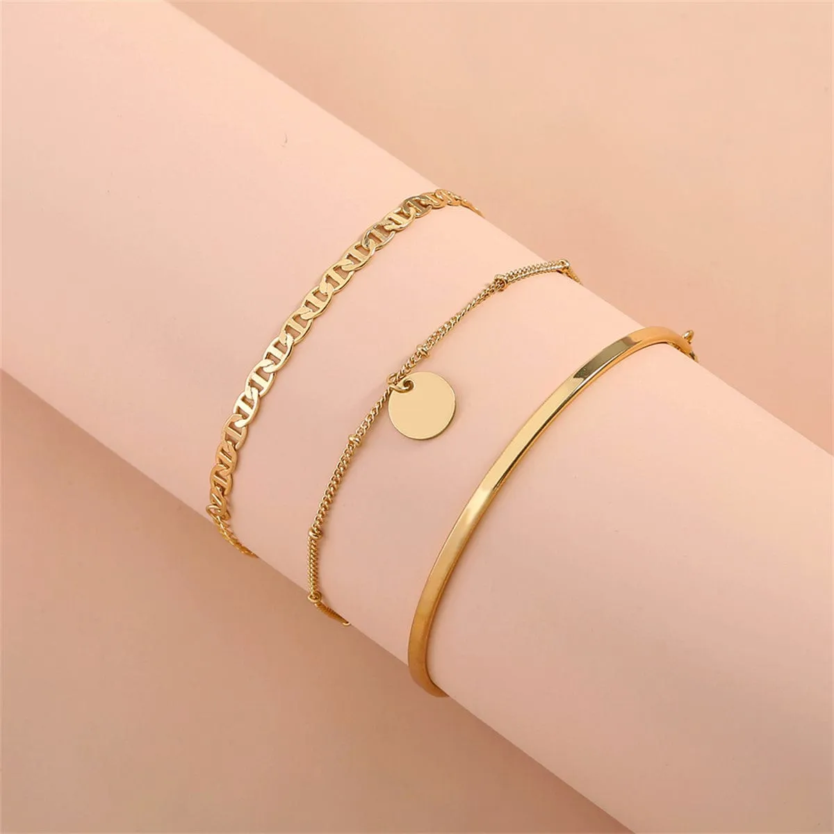 Goldtone & Sequin Charm Bracelet Set sold by Zulily product image thumbnail 3