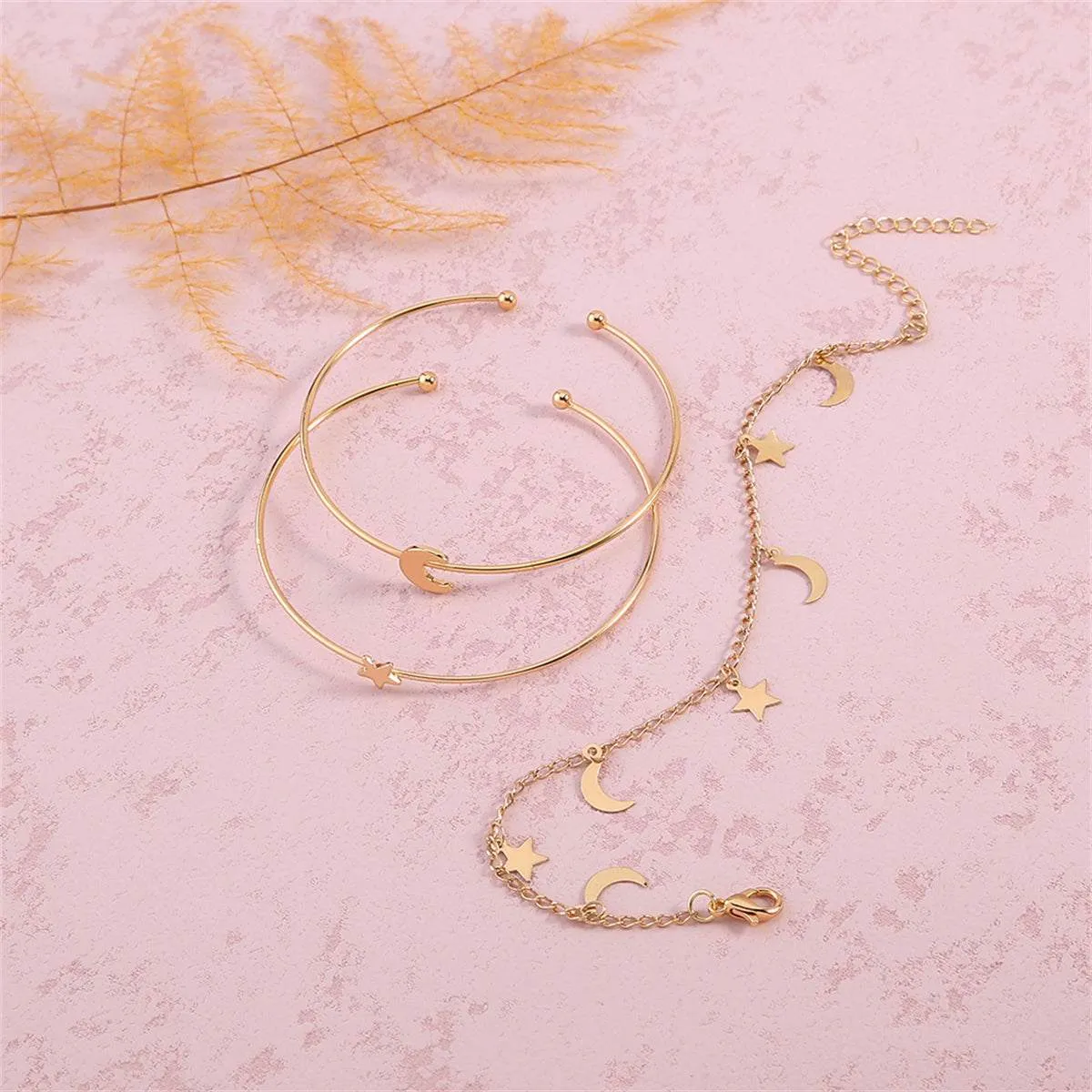 Goldtone Celestial Cuff & Bracelet Set sold by Zulily product image thumbnail 2