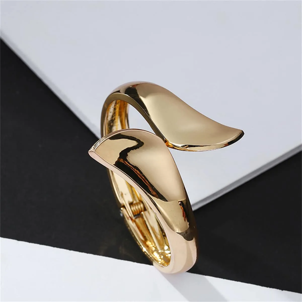 Goldtone Fan Bypass Bangle sold by Zulily product image thumbnail 2