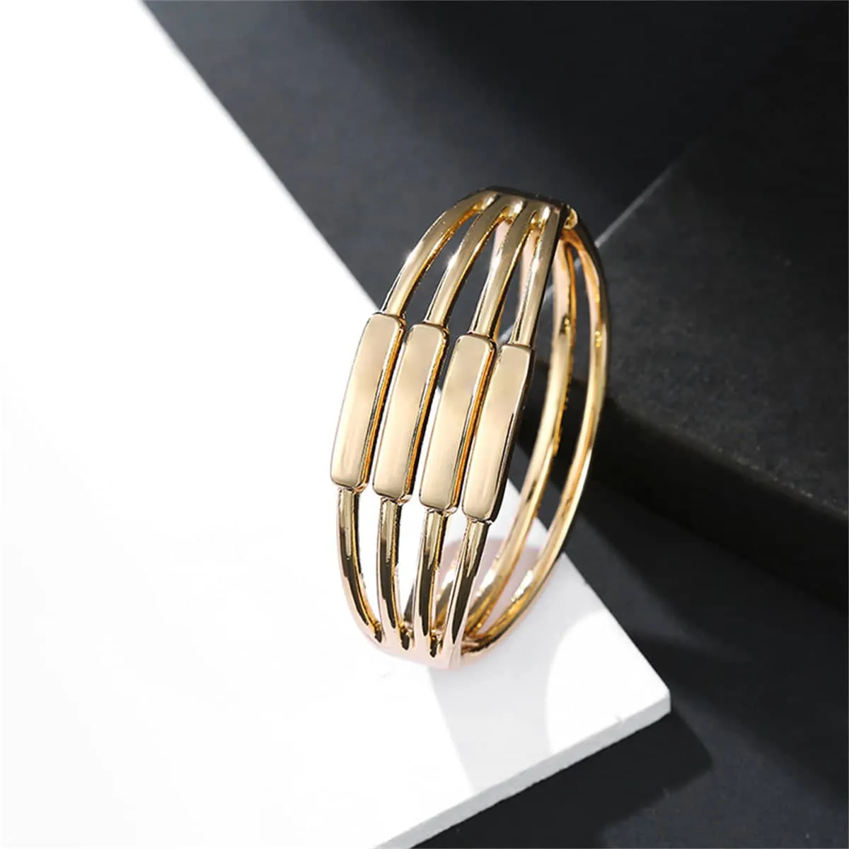 Goldtone Layered Bangle sold by Zulily product image thumbnail 2
