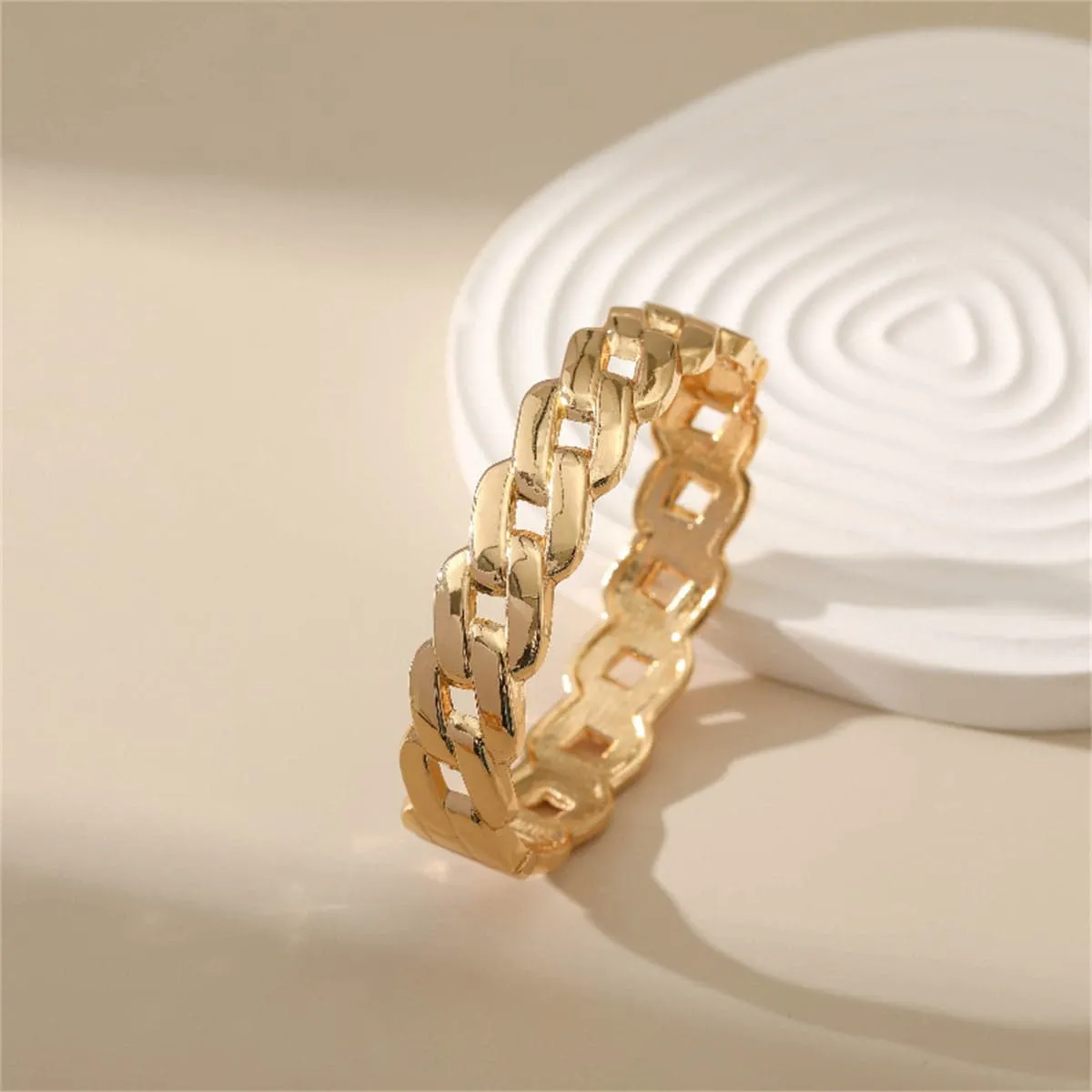 Goldtone Curb Chain Bangle sold by Zulily product image thumbnail 2