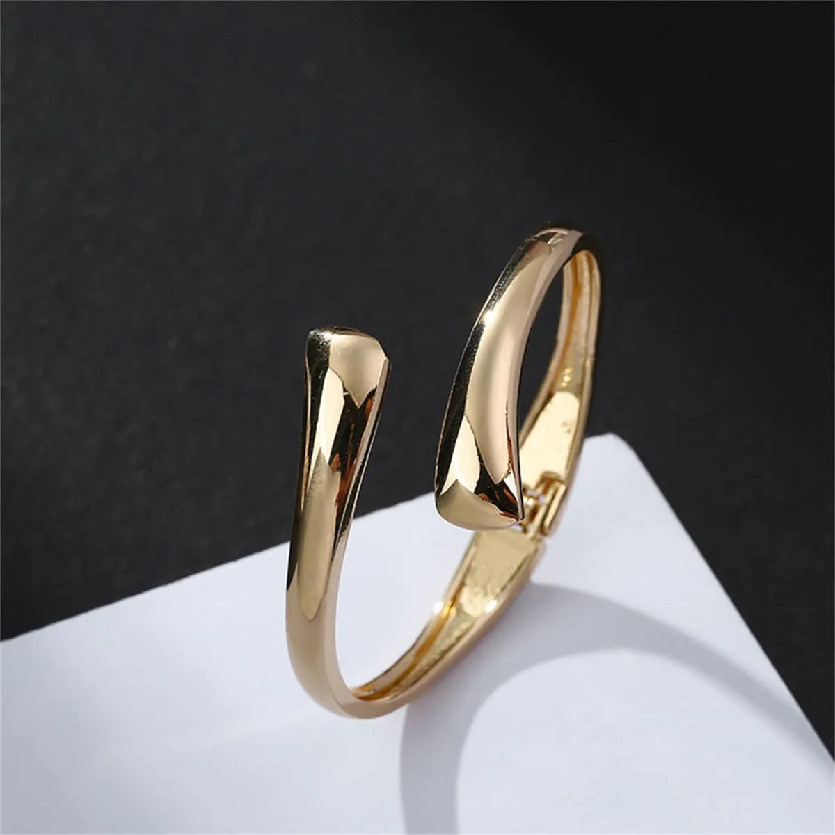 Goldtone Drop Bypass Cuff sold by Zulily product image thumbnail 2