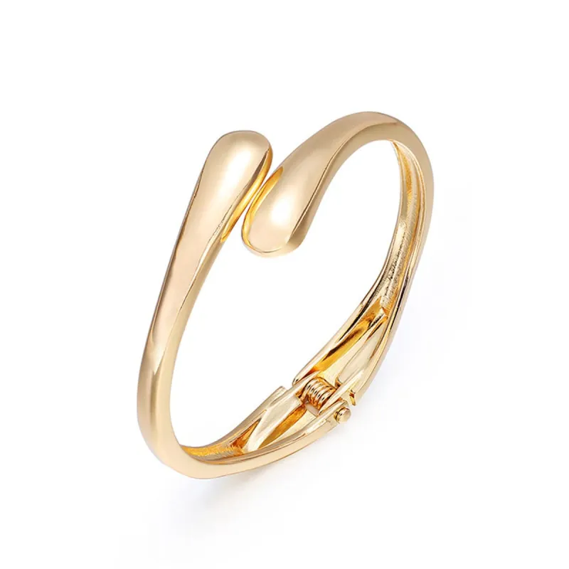 Goldtone Drop Bypass Hinge Bangle made by Zulily