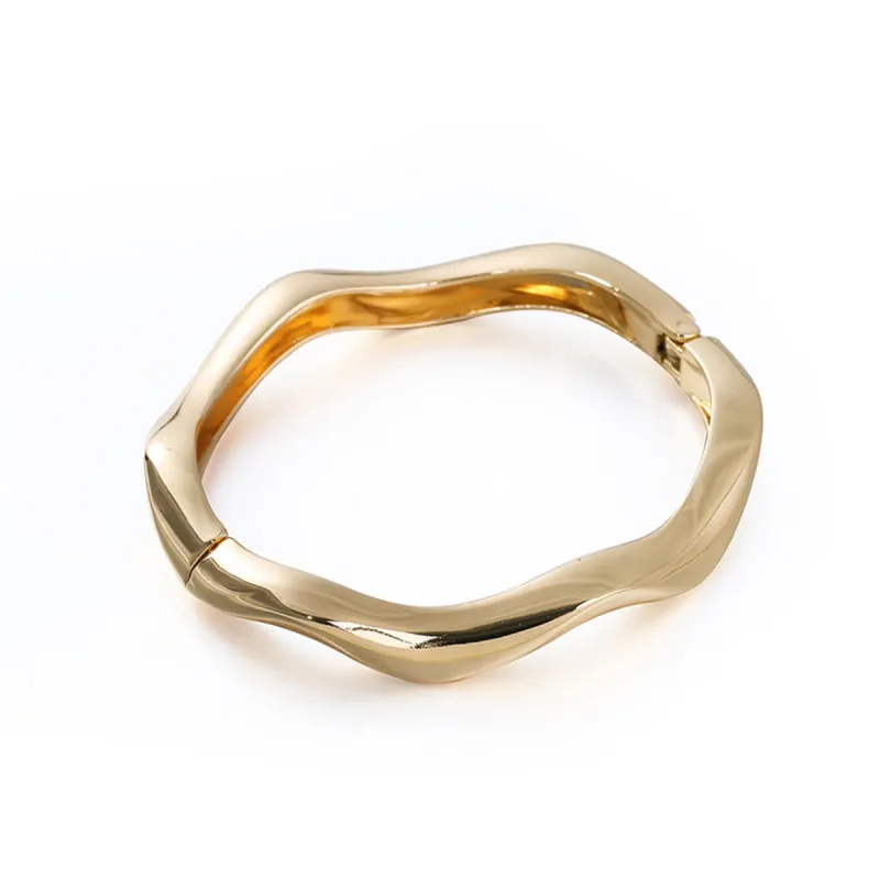 Goldtone Wave Hinge Bangle made by Zulily