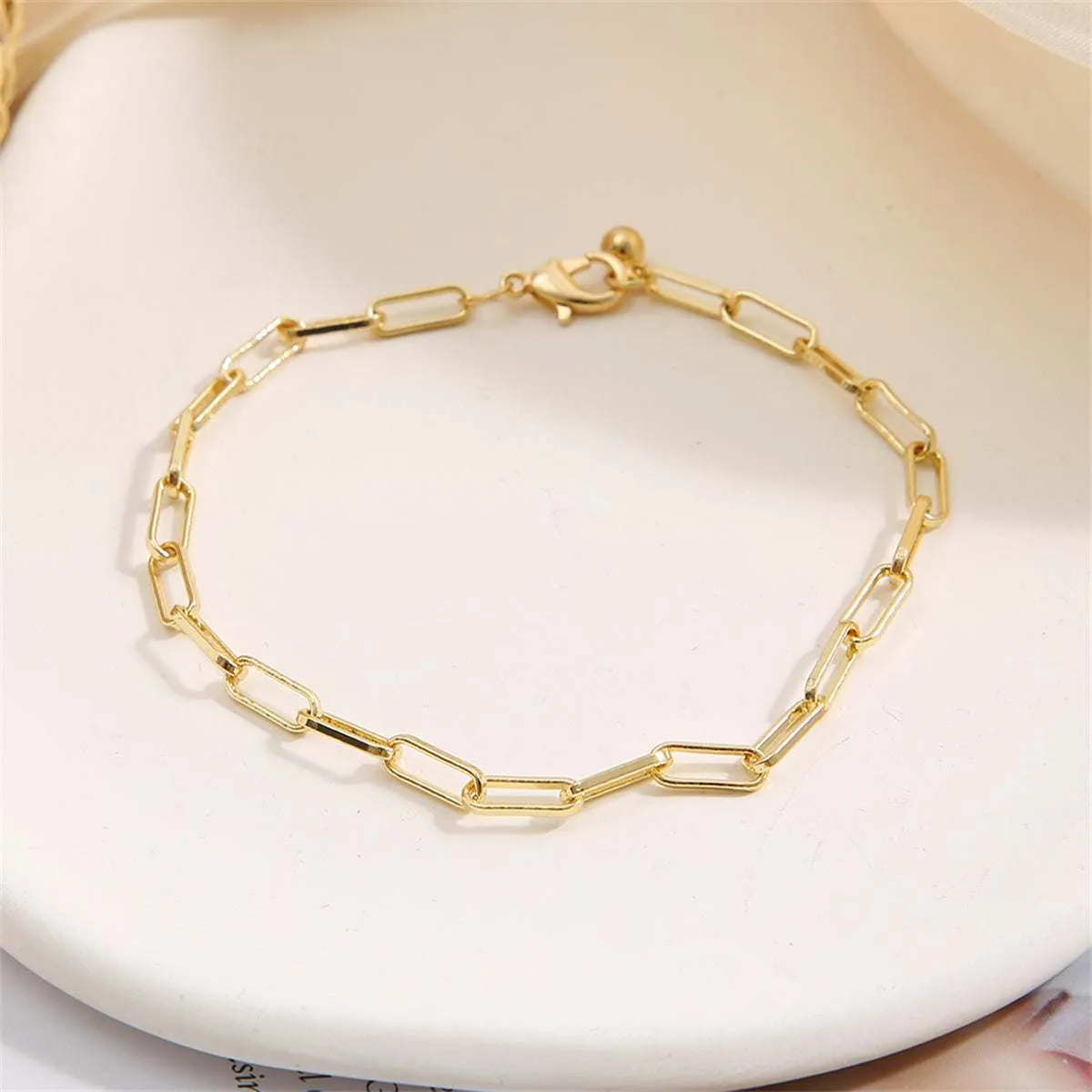 Goldtone Cable Chain Bracelet sold by Zulily