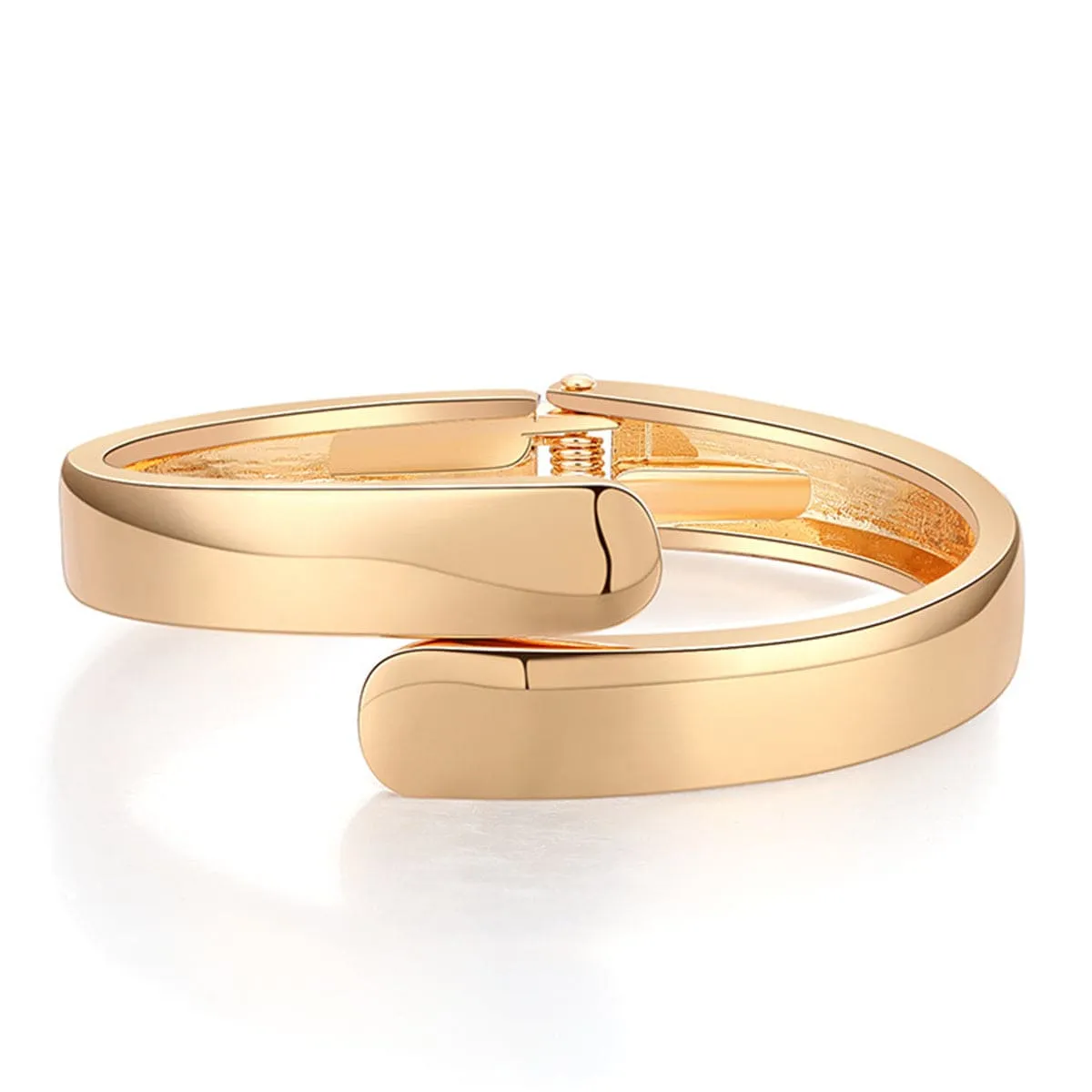Goldtone Bypass Hinge Bangle sold by Zulily product image thumbnail 2