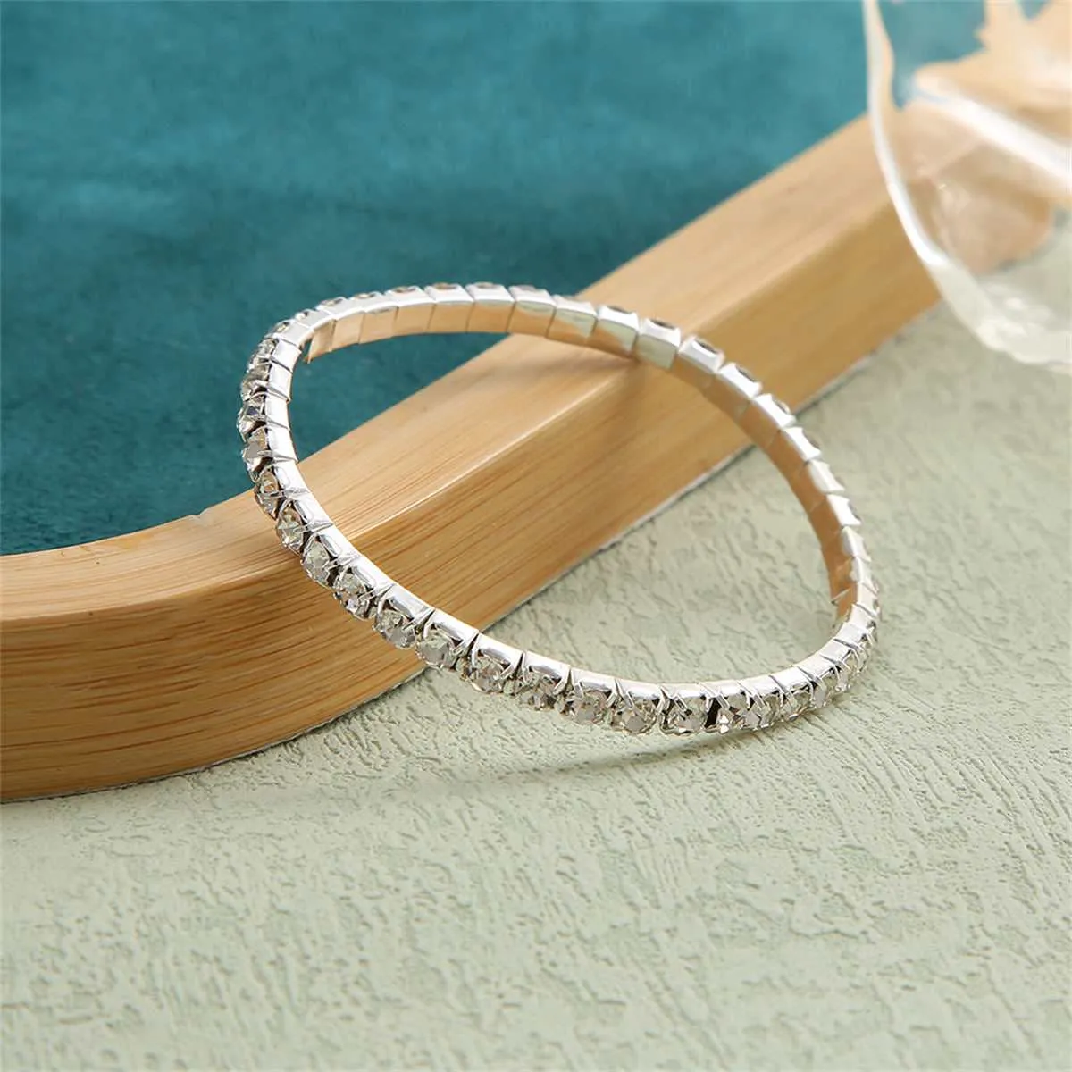 Cubic Zirconia & Silvertone Tennis Bracelet sold by Zulily product image thumbnail 2