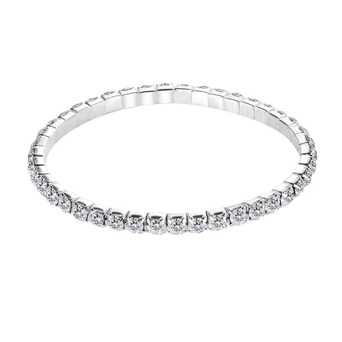 Cubic Zirconia & Silvertone Tennis Bracelet sold by Zulily