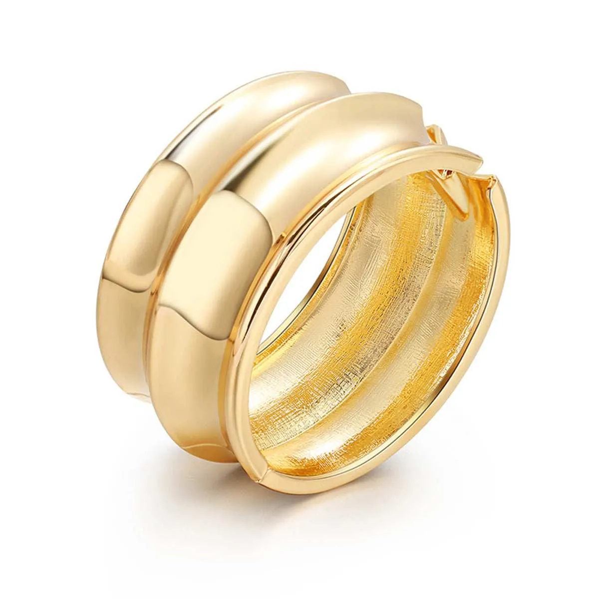 Goldtone Drum Hinge Bangle sold by Zulily