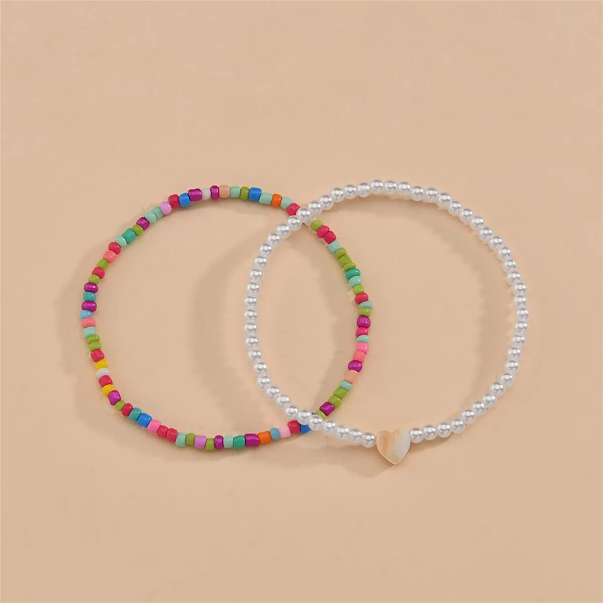 Red Multicolor Howlite Beaded Stretch Anklet Set sold by Zulily product image thumbnail 2