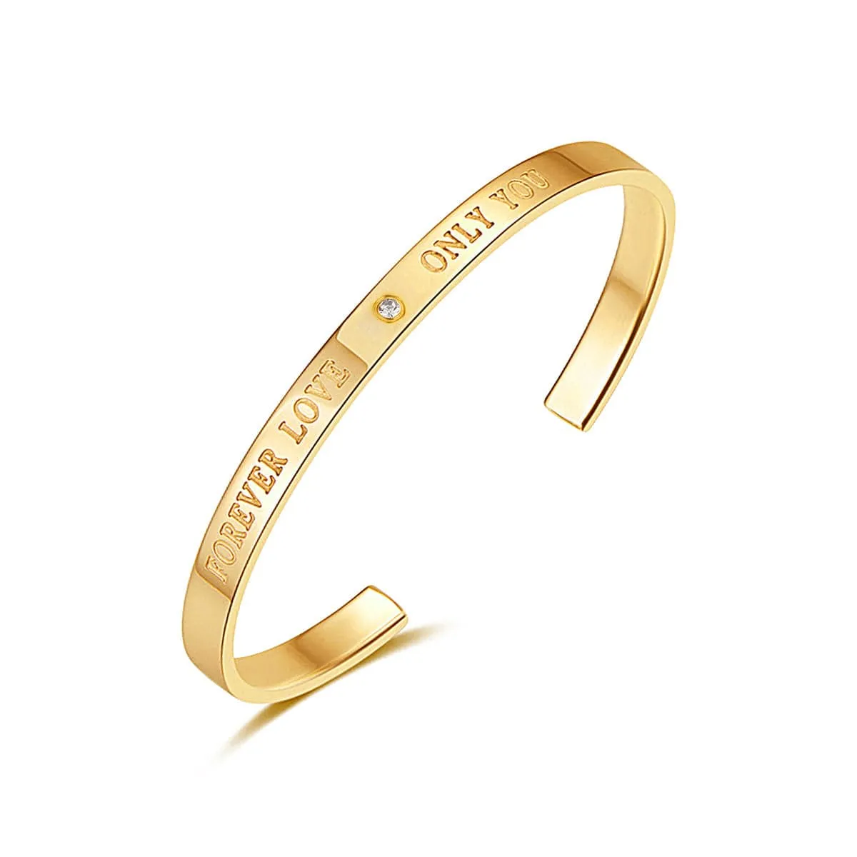 Cubic Zirconia & Goldtone 'Only You' Cuff sold by Zulily