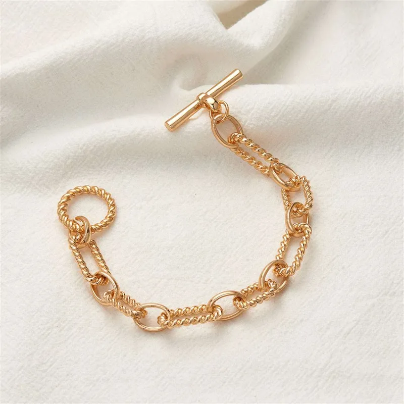 Goldtone Twine Oval Toggle Bracelet made by Zulily