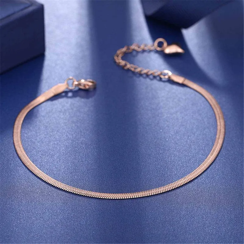 Rose Goldtone Snake Chain Anklet made by Zulily
