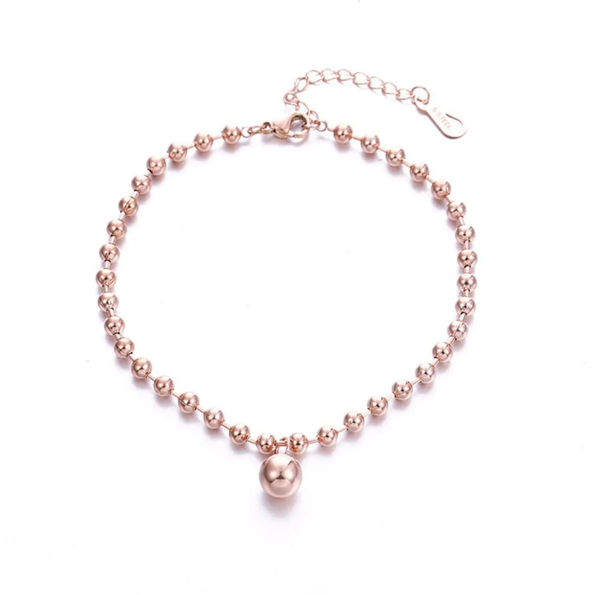 Rose Goldtone Bead Anklet sold by Zulily product image thumbnail 2