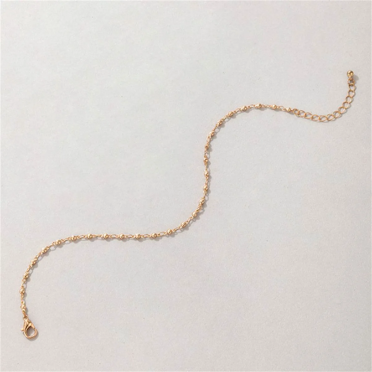 Goldtone Beaded Chain Anklet sold by Zulily product image thumbnail 3
