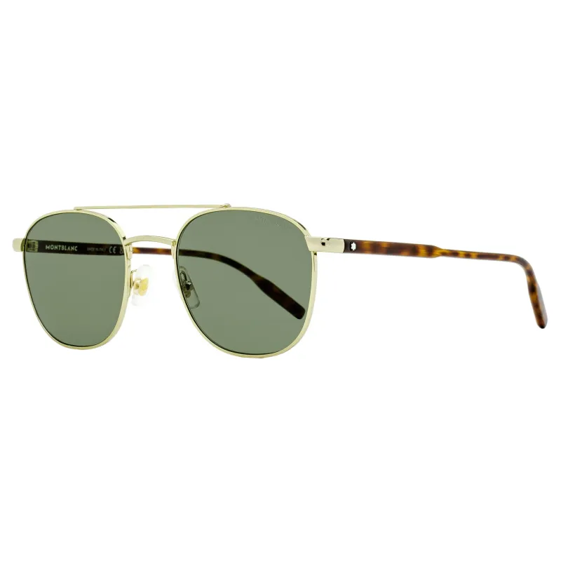 Montblanc Rounded Square Sunglasses MB0114S 003 Gold/Havana 54mm made by Mont Blanc