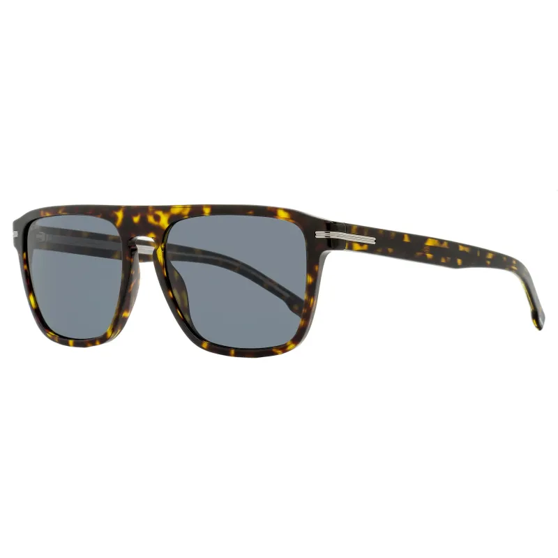 Boss Flat Top Sunglasses B1599/S 086IR Havana 56mm made by Hugo Boss