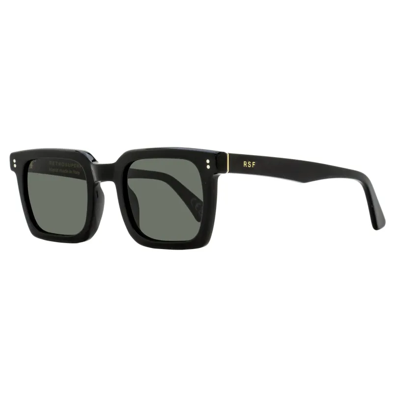 Retrosuperfuture Square Angular Sunglasses Secolo B4E Black 50mm made by RetroSuperFuture