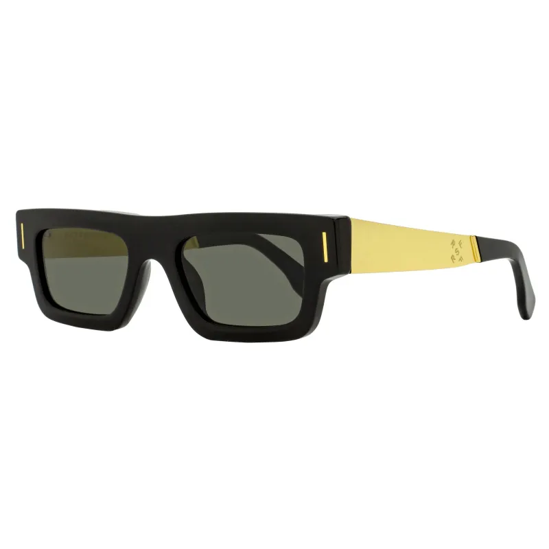 Retrosuperfuture Low-Profile Sunglasses Colpo Francis 5SC Black/Gold 52mm made by RetroSuperFuture
