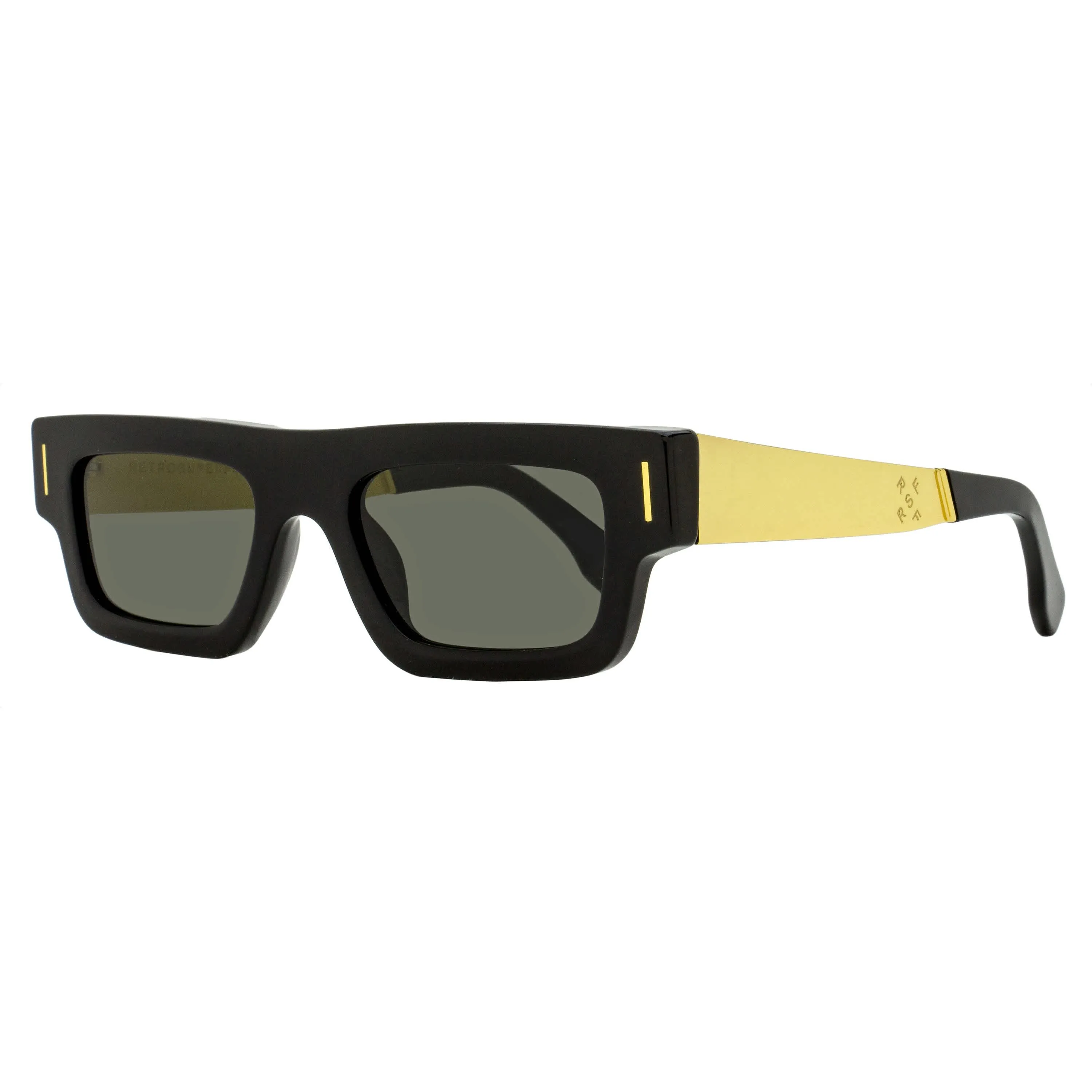 Retrosuperfuture Low-Profile Sunglasses Colpo Francis 5SC Black/Gold 52mm sold by Zulily