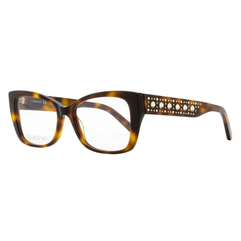 Swarovski Grid Crystal Eyeglasses SK5452 052 Dark Havana 52mm made by Swarovski