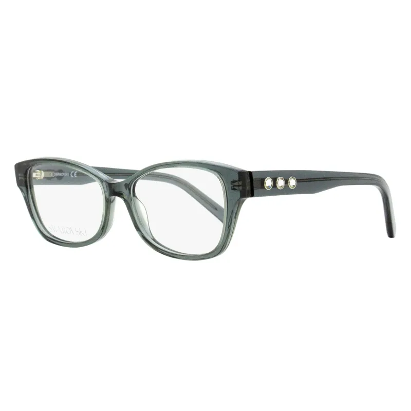 Swarovski Rounded Rectangular Eyeglasses SK5430 020 Transparent Grey 53mm made by Swarovski