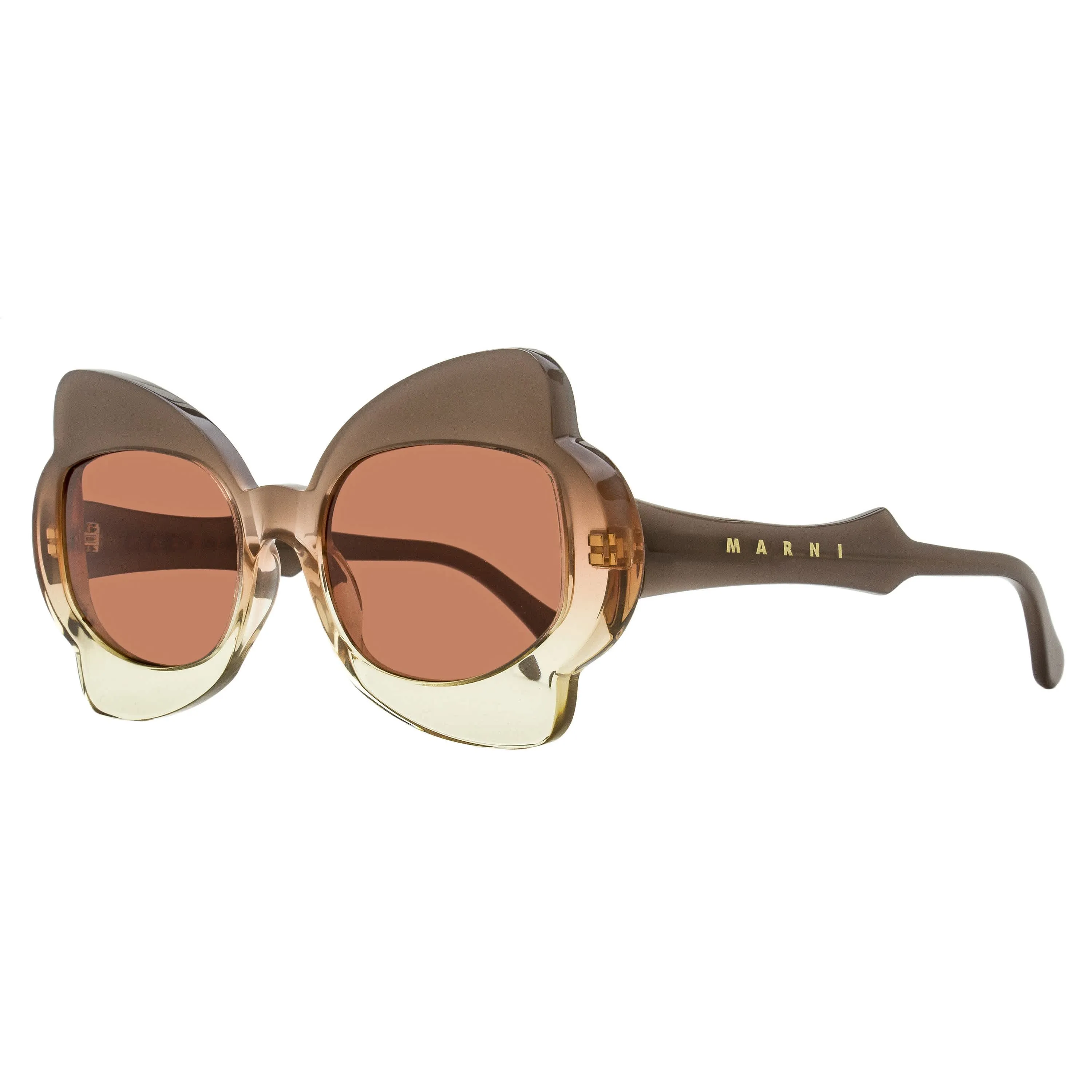 Marni Sculpted Sunglasses Monumental Gate H29 Brown Fade 56mm sold by Zulily