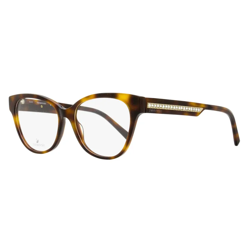 Swarovski Crystal Row Eyeglasses SK5392 052 Dark Havana 55mm made by Swarovski