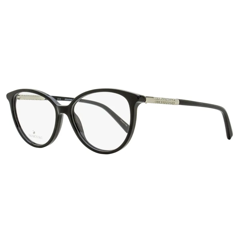 Swarovski Modern Oval Eyeglasses SK5385 001 Black 54mm made by Swarovski