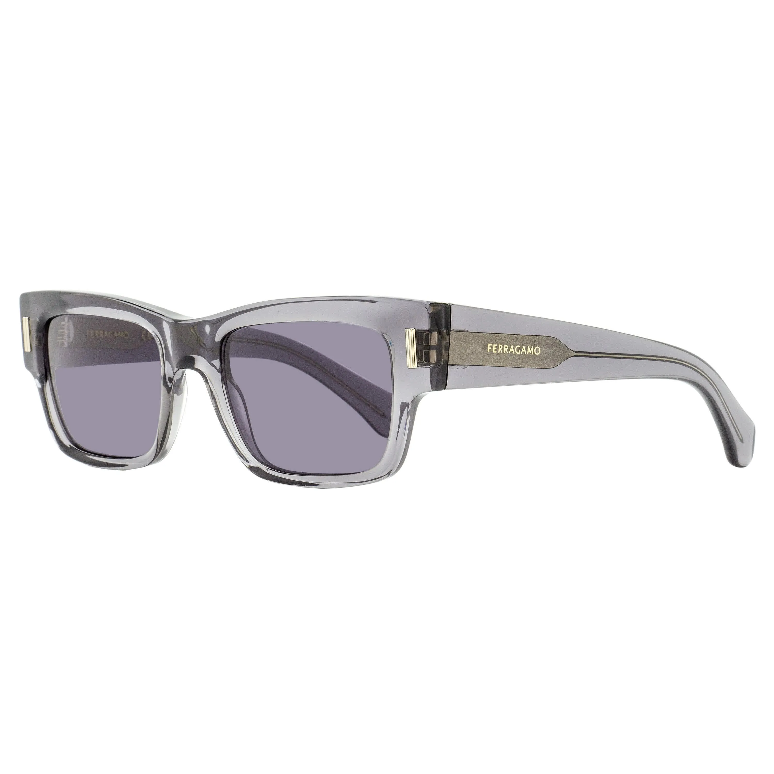 Ferragamo Rectangular Rivet Sunglasses SF2011S 020 Transparent Gray 53mm sold by Zulily