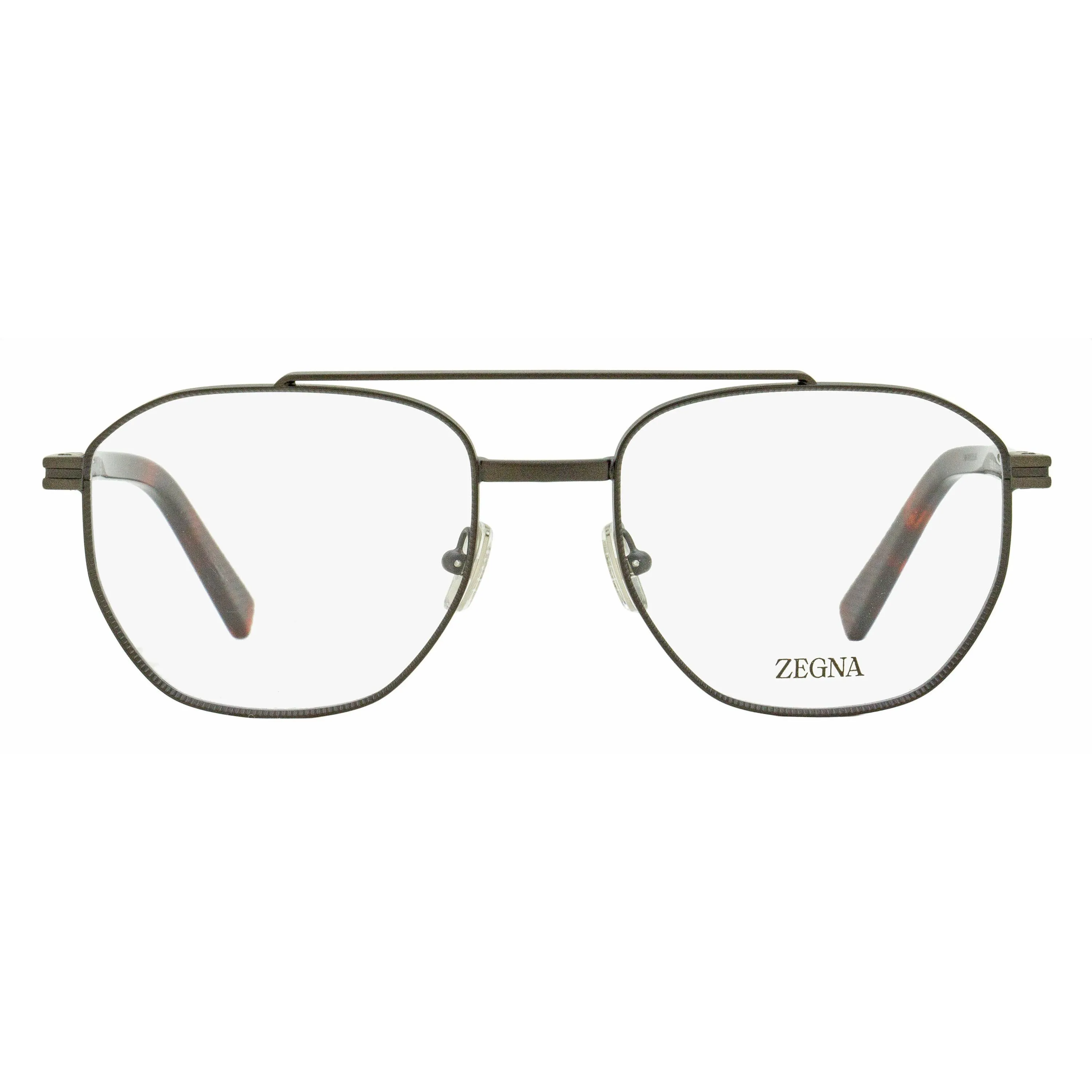 Zegna Geometric Pilot Eyeglasses EZ5285 009 Matte Gunmetal 53mm sold by Zulily product image thumbnail 2