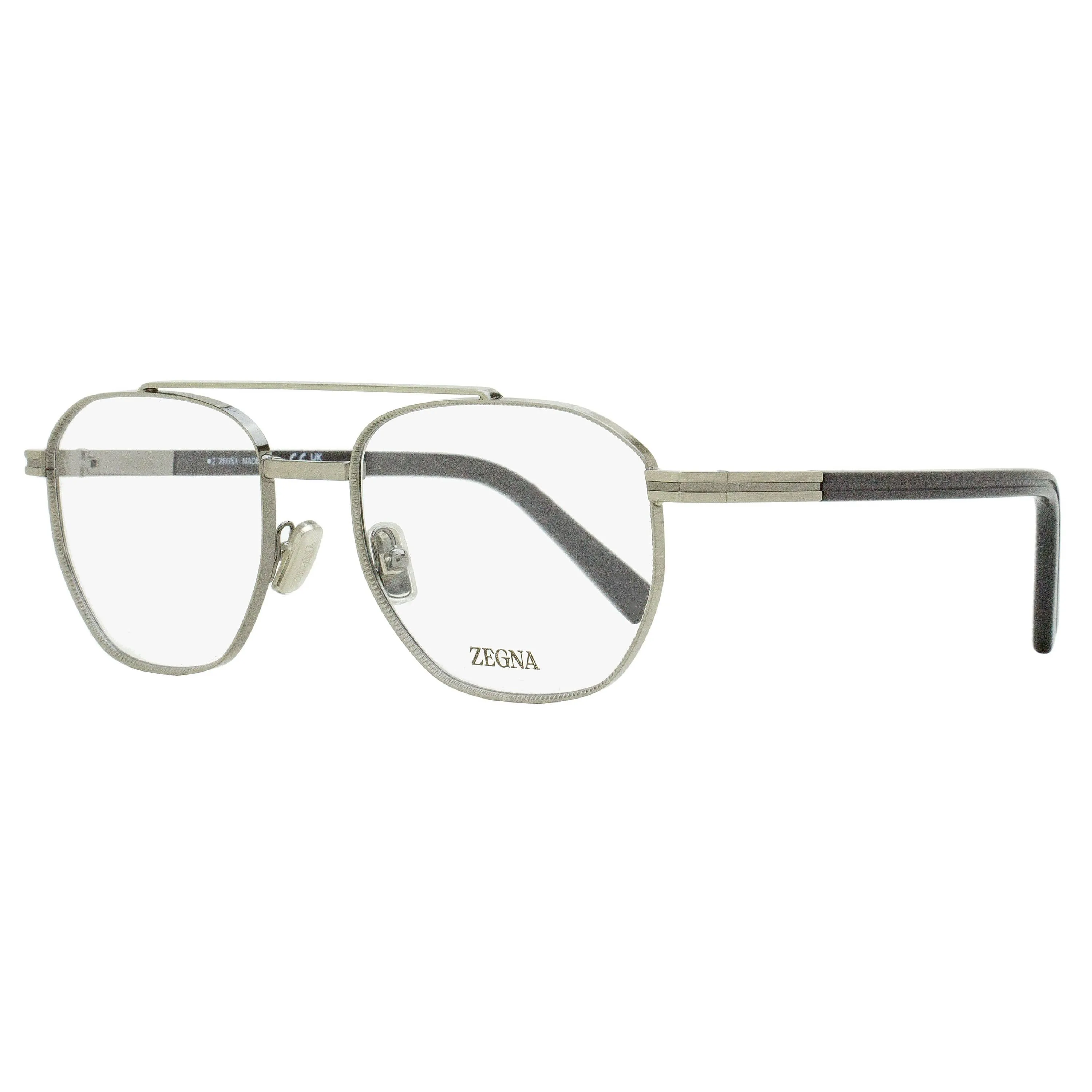 Zegna Geometric Pilot Eyeglasses EZ5285 009 Matte Gunmetal 53mm sold by Zulily product image thumbnail 3