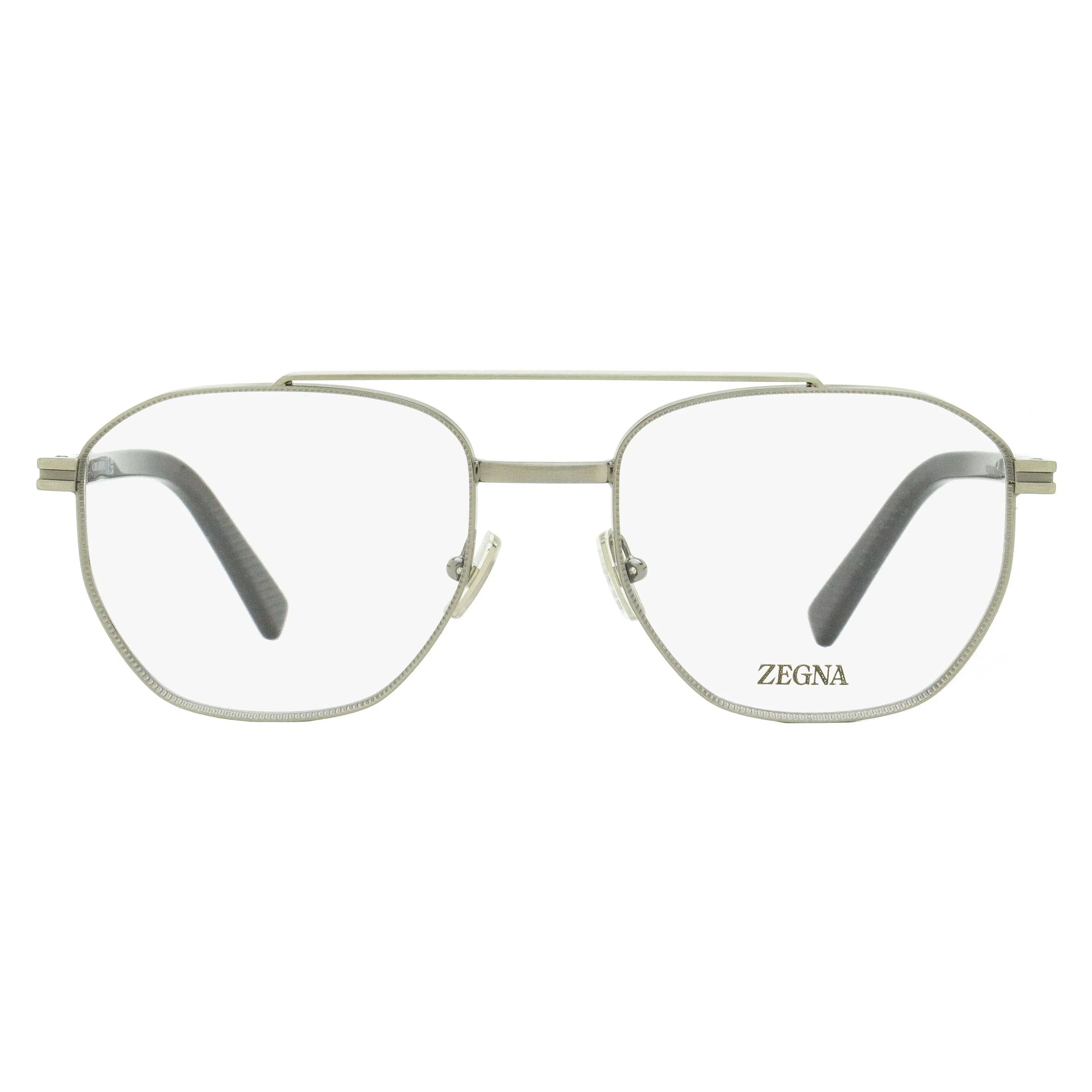 Zegna Geometric Pilot Eyeglasses EZ5285 009 Matte Gunmetal 53mm sold by Zulily product image thumbnail 4