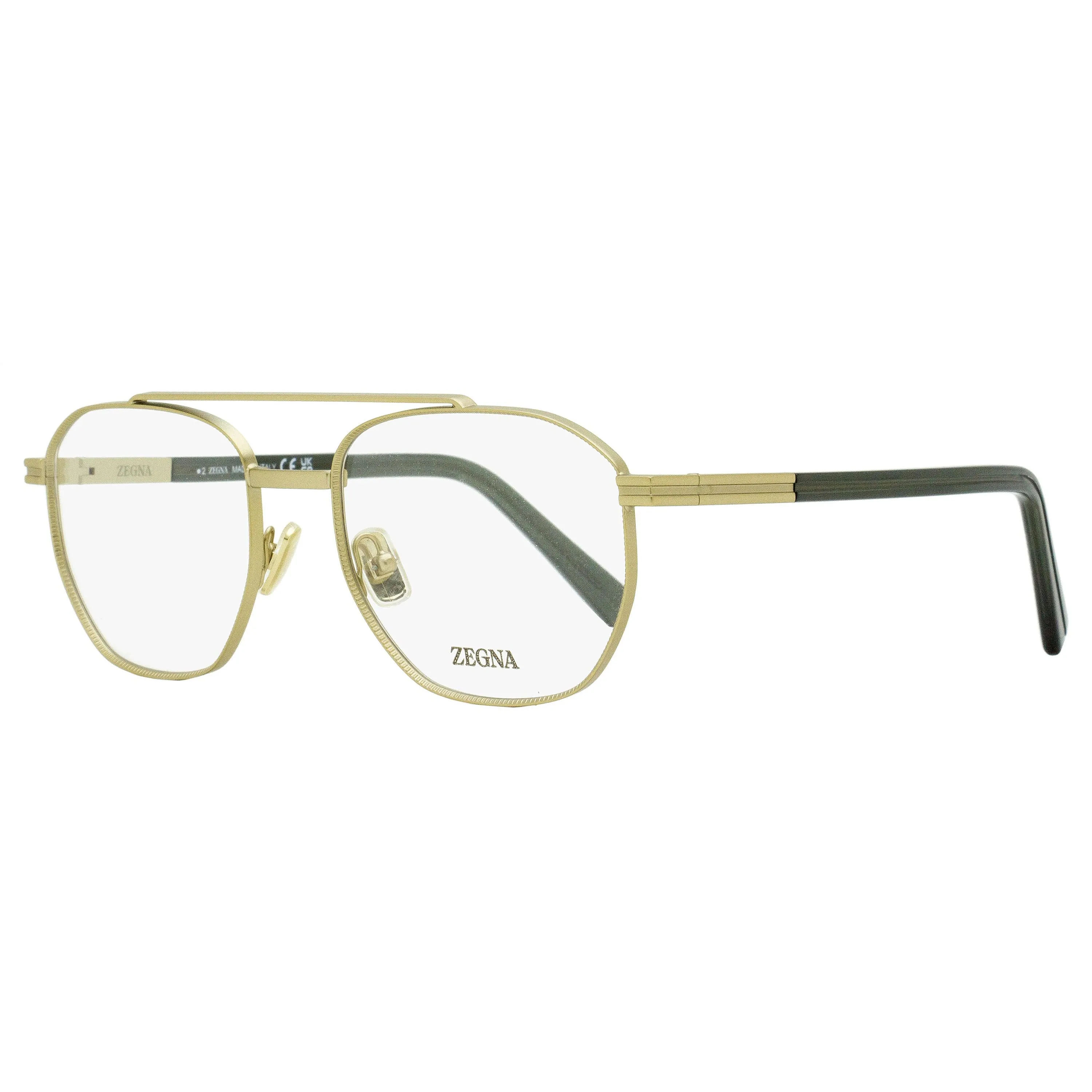 Zegna Geometric Pilot Eyeglasses EZ5285 009 Matte Gunmetal 53mm sold by Zulily product image thumbnail 5