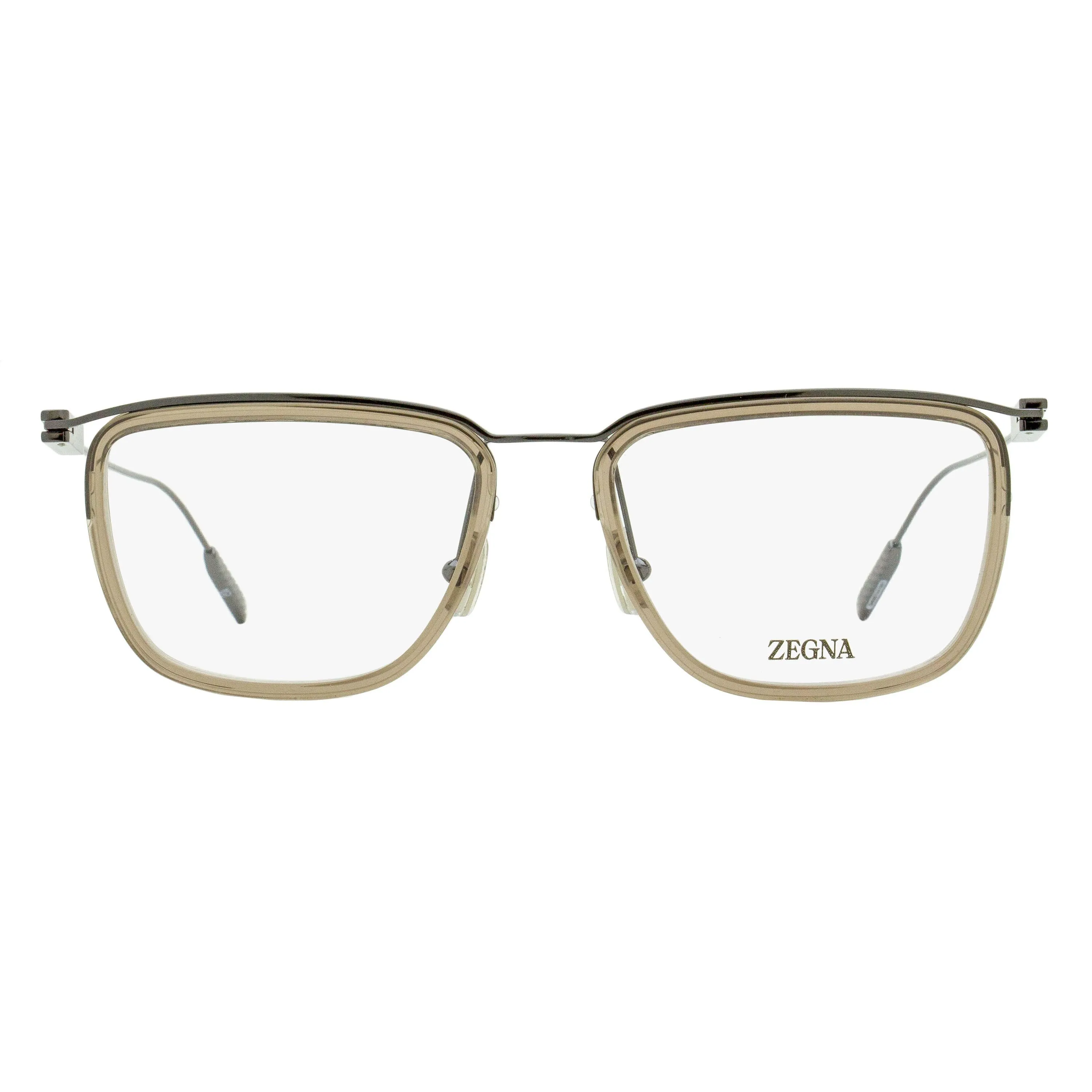 Zegna Floating Rectangular Eyeglasses EZ5288 057 Gunmetal/Beige 55mm sold by Zulily product image thumbnail 2