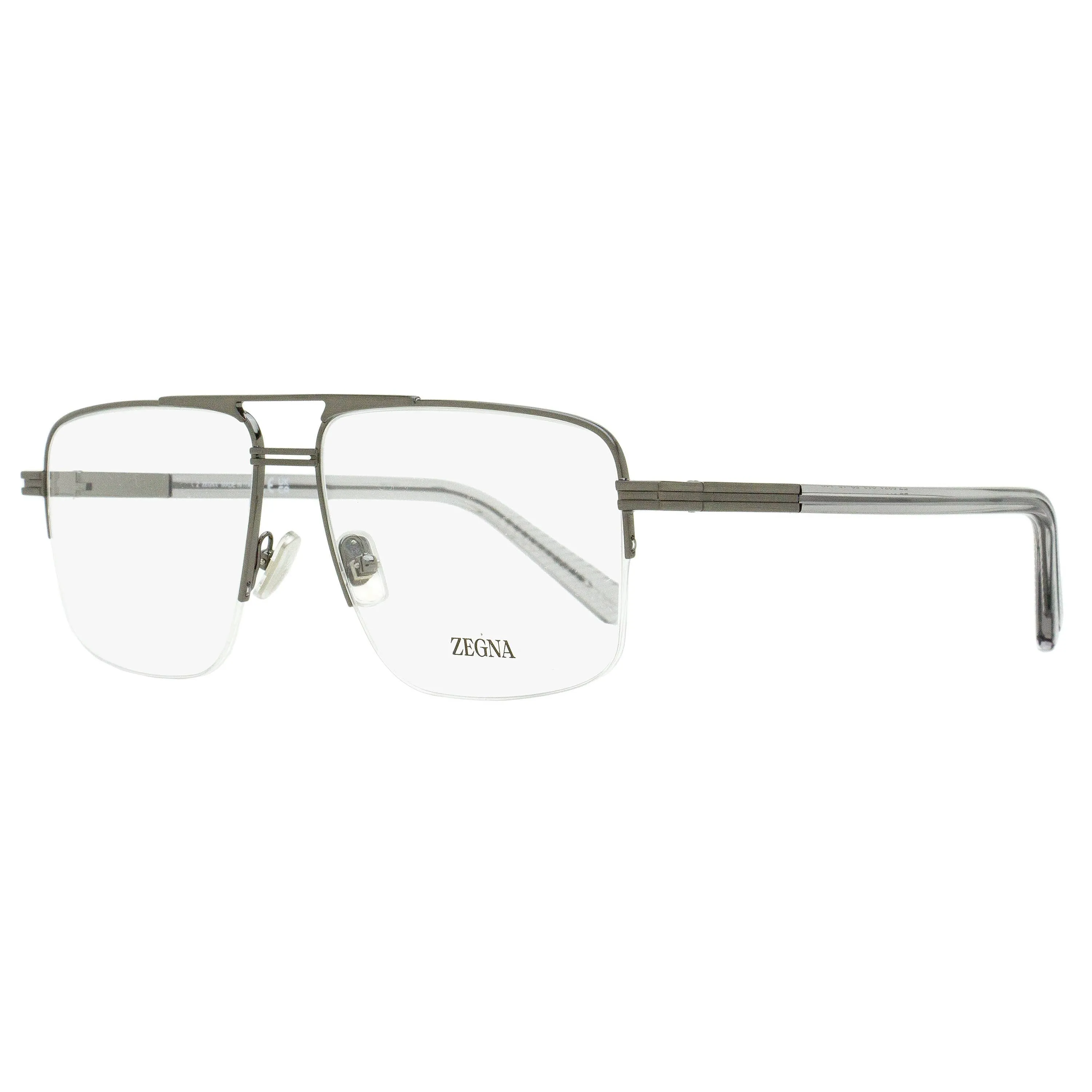Zegna Rectangular Pilot Eyeglasses EZ5274 009 Matte Gunmetal 59mm sold by Zulily product image thumbnail 3