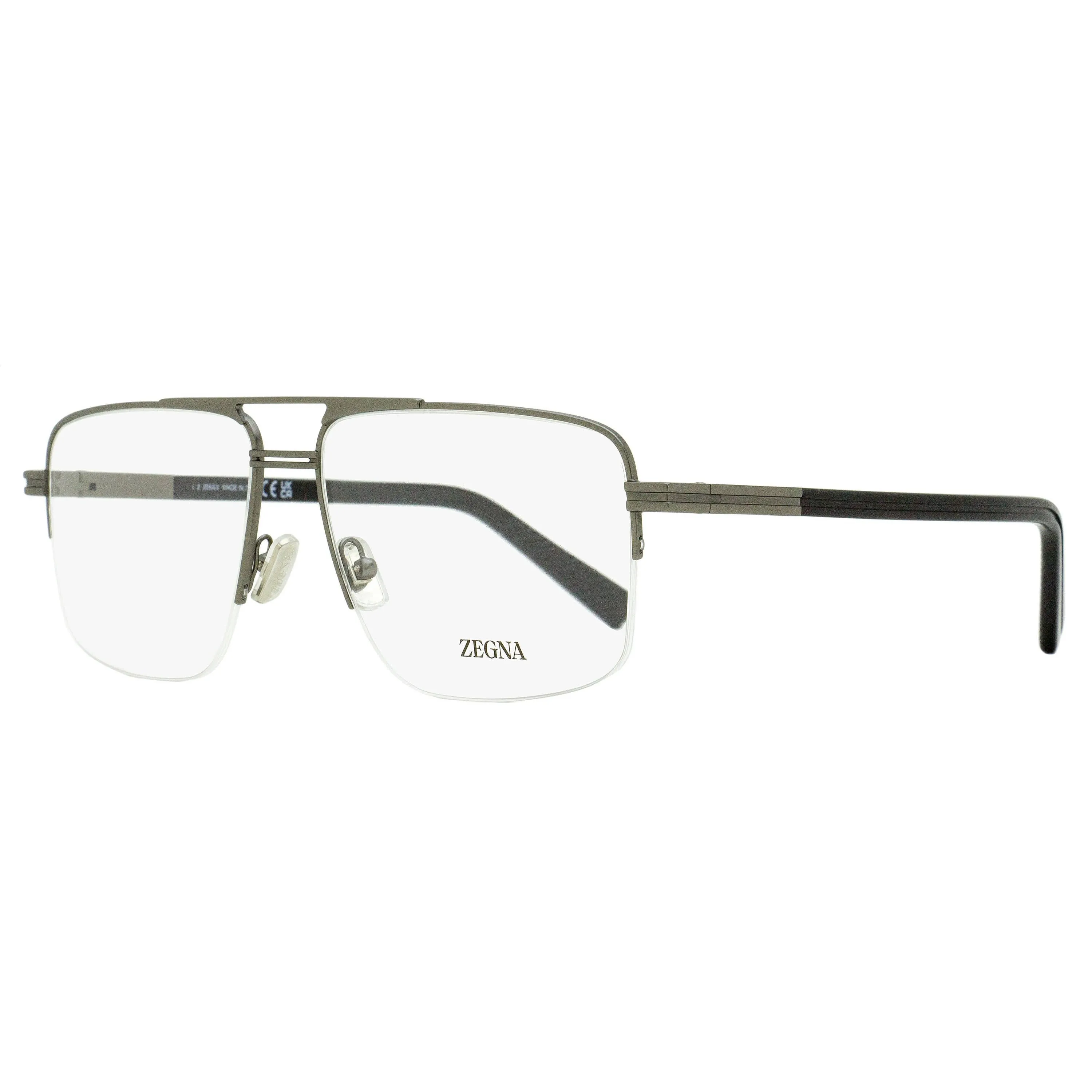 Zegna Rectangular Pilot Eyeglasses EZ5274 009 Matte Gunmetal 59mm sold by Zulily