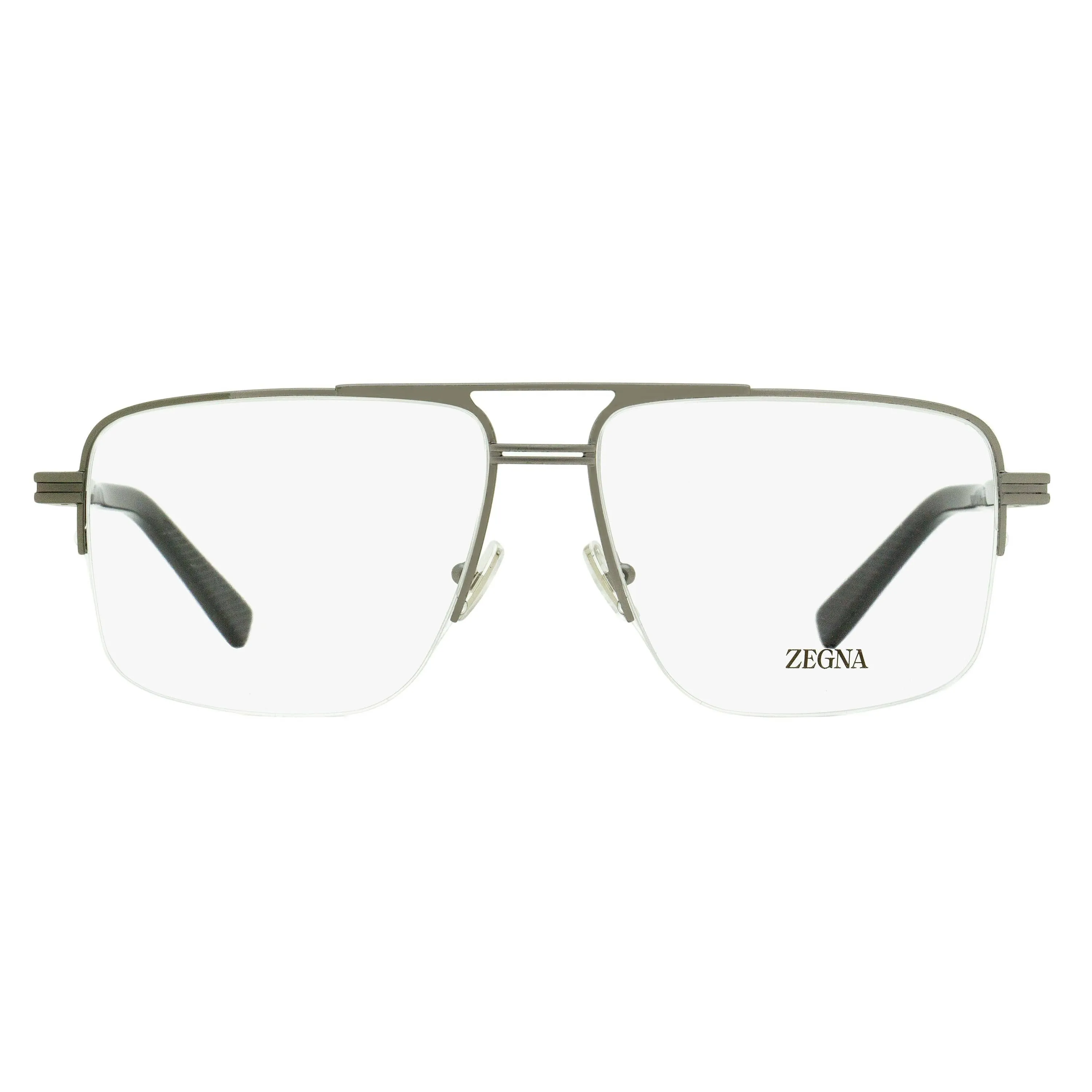Zegna Rectangular Pilot Eyeglasses EZ5274 009 Matte Gunmetal 59mm sold by Zulily product image thumbnail 2