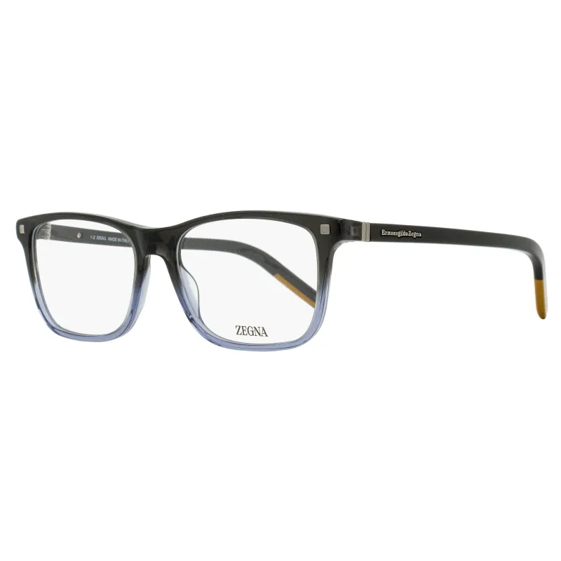 Zegna Vicuna Rectangular Eyeglasses EZ5187 005 Gray Gradient 56mm made by Ermenegildo Zegna