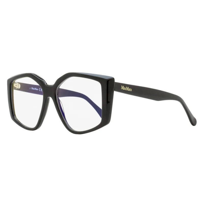 Max Mara Butterfly Blue Block Eyeglasses MM5162-B 001 Black 53mm made by MaxMara