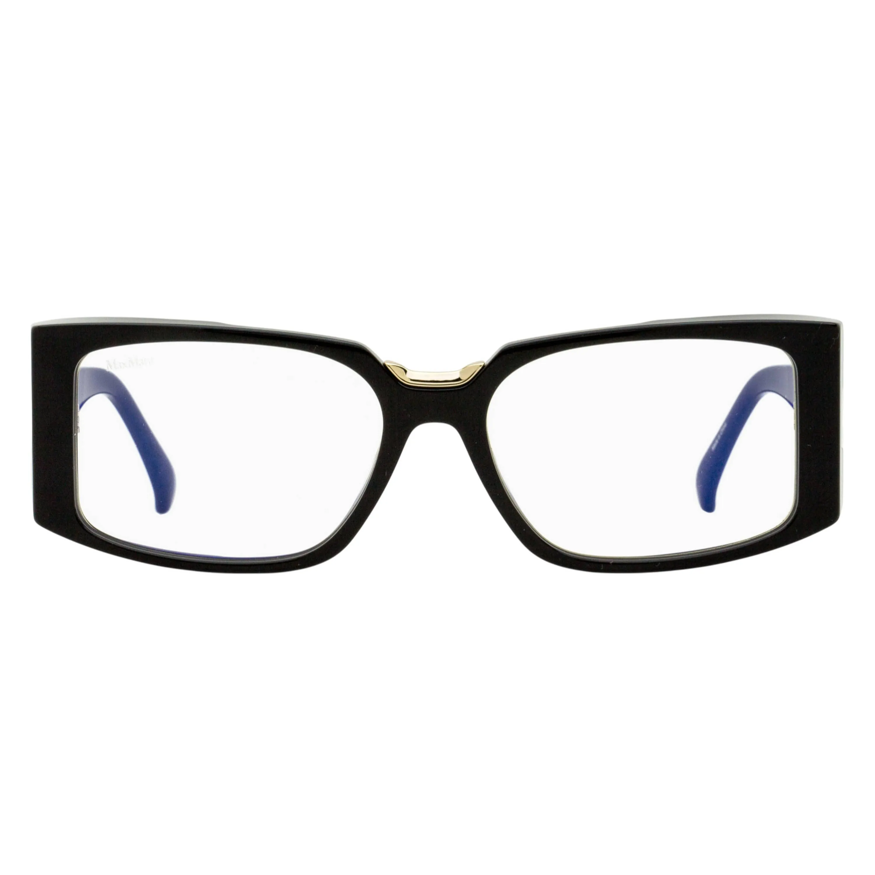 Max Mara Rectangular Blue Block Eyeglasses MM5157-B 001 Black/Gold 54mm sold by Zulily product image thumbnail 2