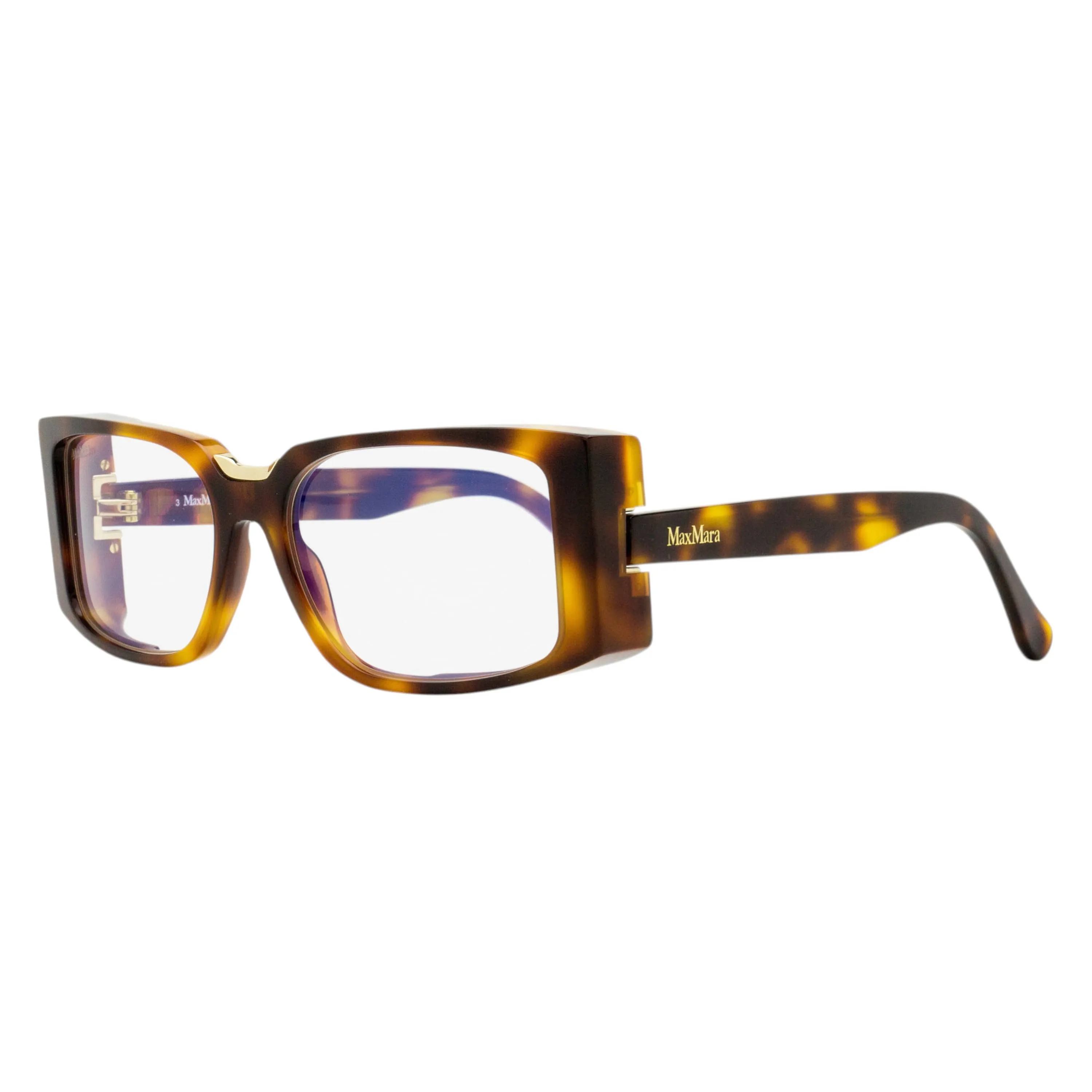 Max Mara Rectangular Blue Block Eyeglasses MM5157-B 001 Black/Gold 54mm sold by Zulily product image thumbnail 3