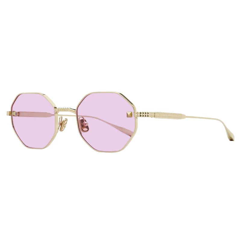 Valentino Titanium V-Stud Sunglasses VLX-122 a Gold 52mm made by Valentino