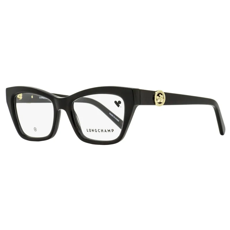 Longchamp Arching Brow Line Eyeglasses LO2762 001 Black 51mm made by Longchamp
