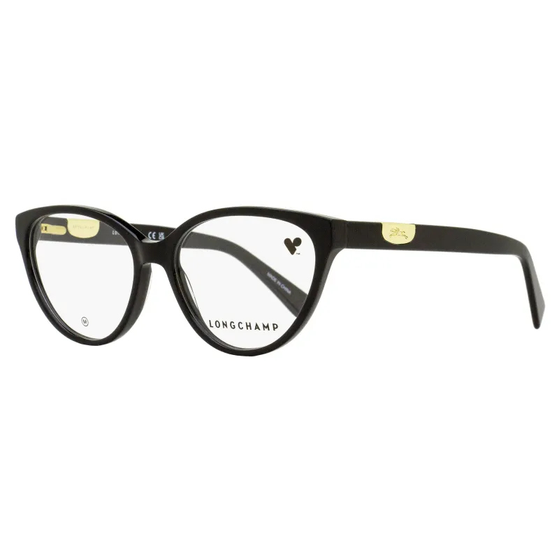Longchamp Cat Eye Eyeglasses LO2764 001 Black 53mm made by Longchamp