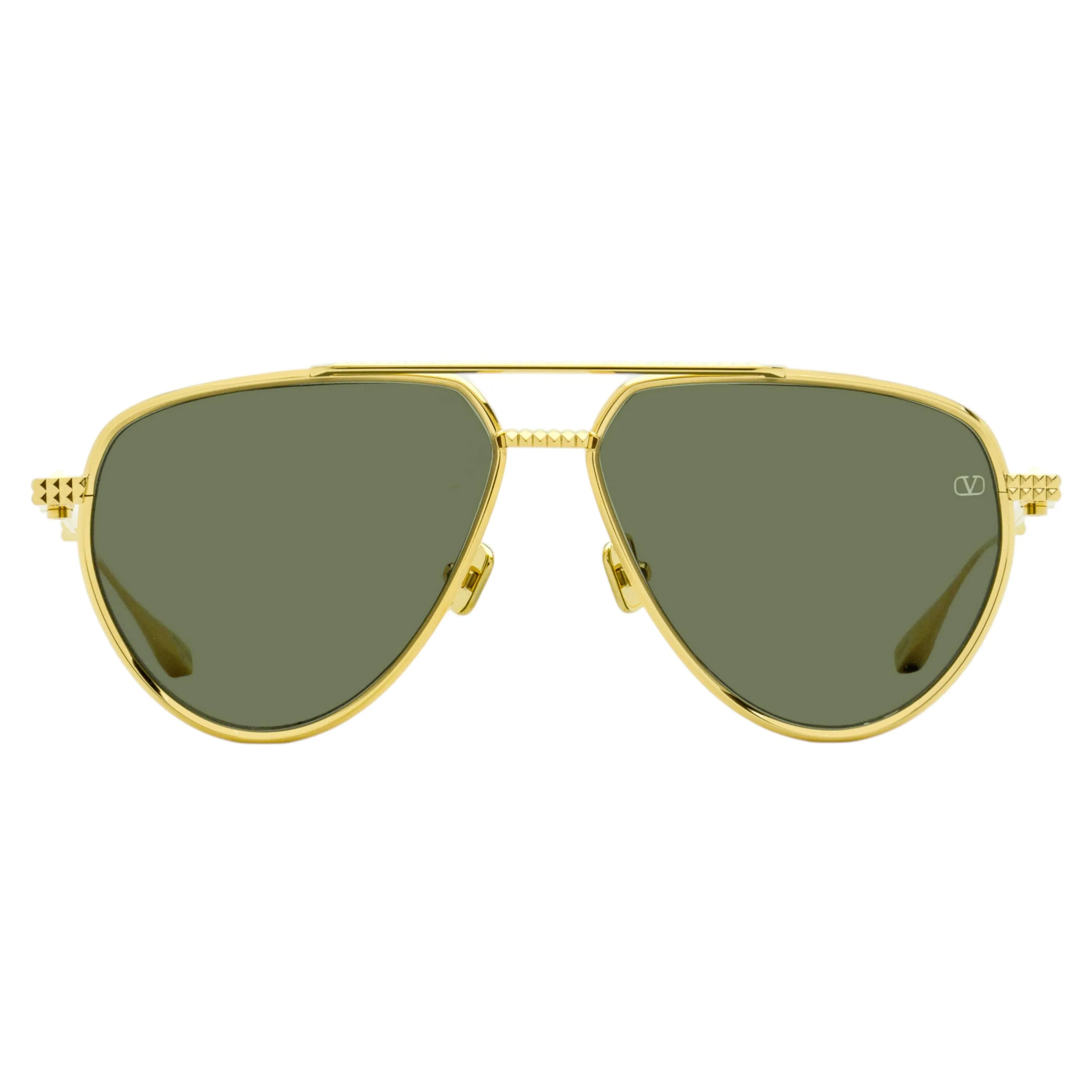 Valentino Titanium Pilot Sunglasses VLS-133 a Gold 59mm sold by Zulily product image thumbnail 2