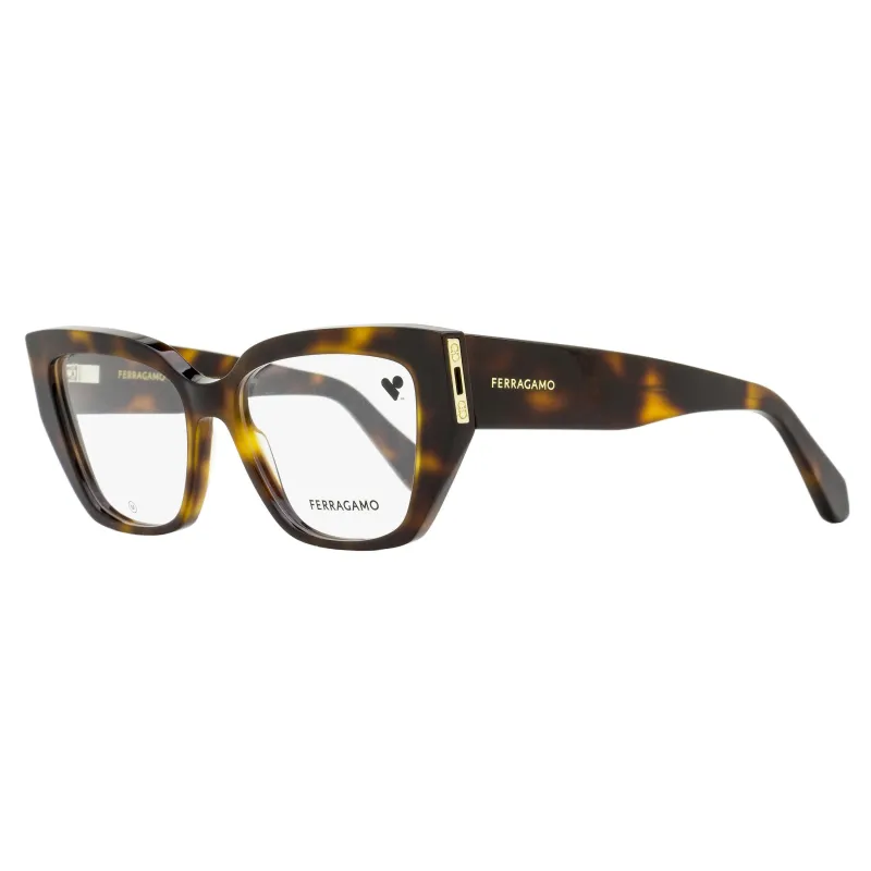 Ferragamo Butterfly Rectangular Eyeglasses SF2972 240 Tortoise 54mm made by Salvatore Ferragamo