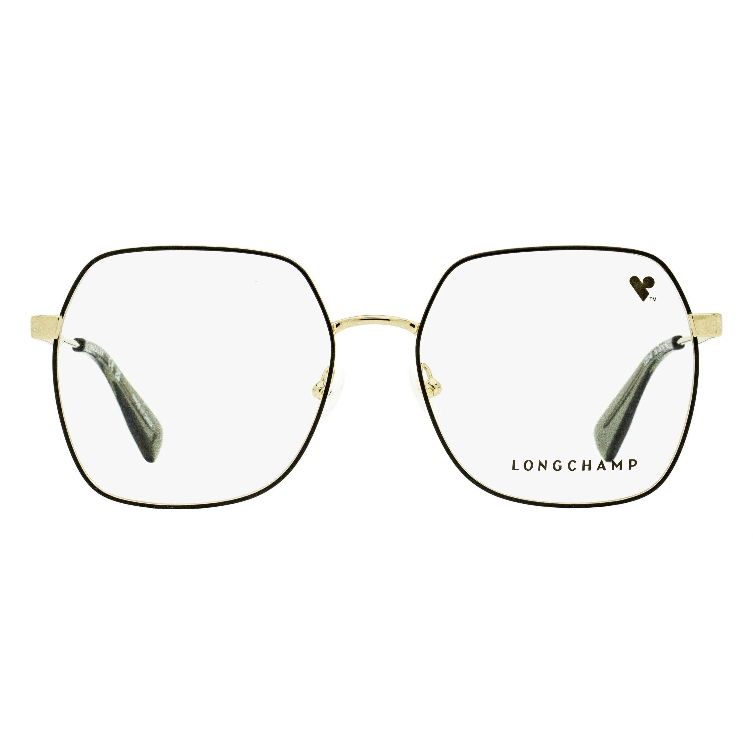 Longchamp LGP Square Eyeglasses LO2148 728 Gold/Black 55mm sold by Zulily product image thumbnail 2