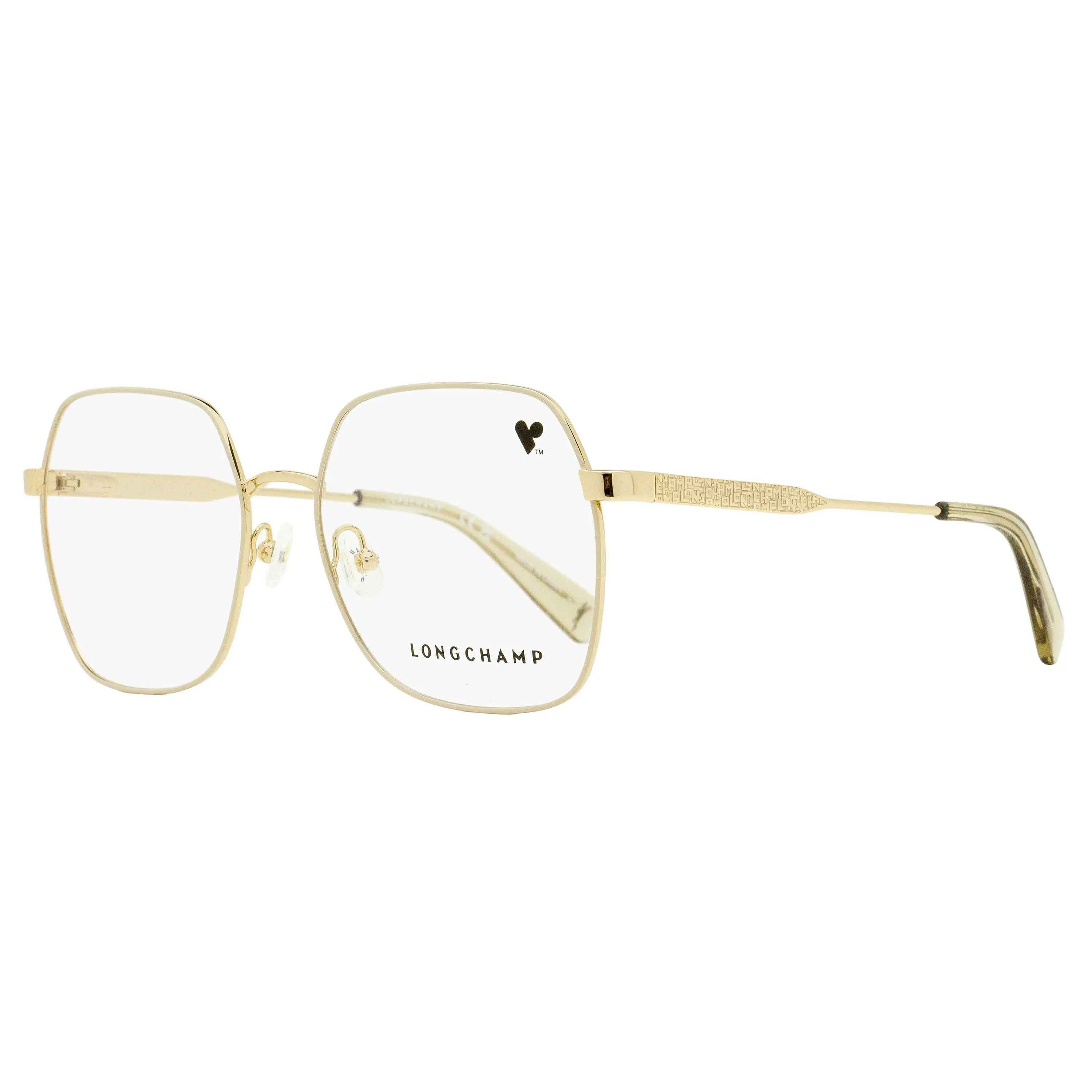 Longchamp LGP Square Eyeglasses LO2148 728 Gold/Black 55mm sold by Zulily product image thumbnail 3