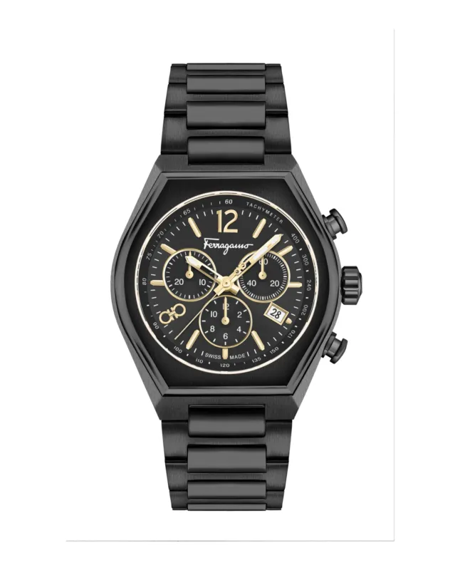 Ferragamo Tonneau Chrono Bracelet Watch made by Salvatore Ferragamo
